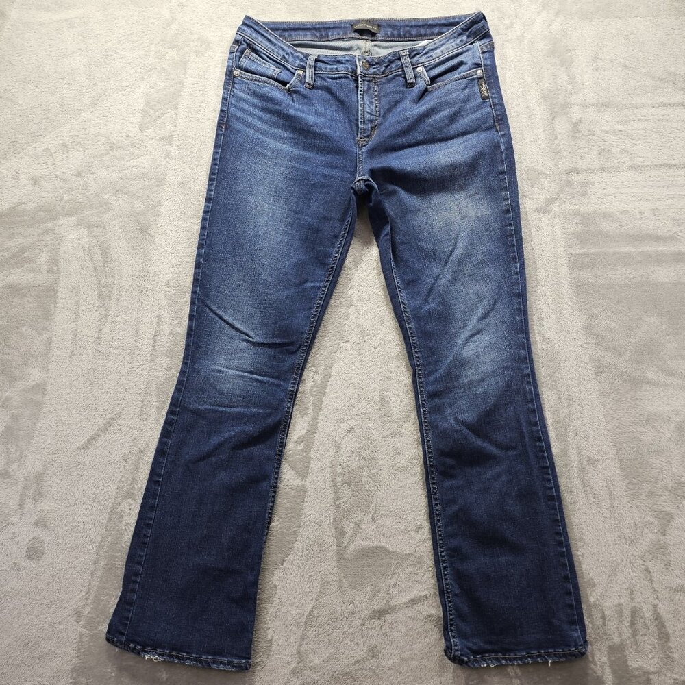 Silver Jeans Womens 31x31 Aiko Mid Rise Slim Fit Boot Cut Cowgirl Western Rodeo